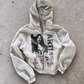 'ART!' HEAVYWEIGHT BOXY ZIPUP HOODIE — White — additional product view