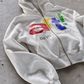 'DO YOU CREATE?' HEAVYWEIGHT BOXY ZIPUP HOODIE — White — additional product view