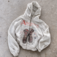 'SCRAPBOOK OF AMERICA' HEAVYWEIGHT BOXY ZIPUP HOODIE — White — additional product view