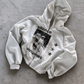 'SILENCE SPEAKS VOLUMES' HEAVYWEIGHT BOXY ZIPUP HOODIE — White — additional product view