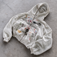 'GRAFFITI DREAMS' HEAVYWEIGHT BOXY ZIPUP HOODIE — White — additional product view