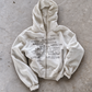 'MATRIX' HEAVYWEIGHT BOXY ZIPUP HOODIE — White — additional product view