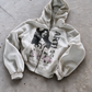 'ART!' HEAVYWEIGHT BOXY ZIPUP HOODIE — White — additional product view