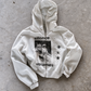 'SILENCE SPEAKS VOLUMES' HEAVYWEIGHT BOXY ZIPUP HOODIE — White — additional product view