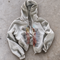 'SAVE ME' HEAVYWEIGHT BOXY ZIPUP HOODIE — White — additional product view
