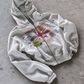 'STAMPS' HEAVYWEIGHT BOXY ZIPUP HOODIE — White — additional product view