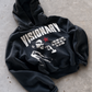 'VISIONARY X' 500G HEAVYWEIGHT HOODIE — Black — additional product view