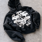 'DISTORTION' 500G HEAVYWEIGHT HOODIE — Black — additional product view