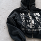 'HIDDEN ARCHIVES' HEAVYWEIGHT BOXY ZIPUP HOODIE — Black — additional product view