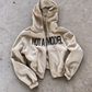 'NOT A MODEL' HEAVYWEIGHT BOXY ZIPUP HOODIE — Tan — additional product view