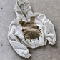 'LOST ARCHIVES' HEAVYWEIGHT BOXY ZIPUP HOODIE — White — additional product view