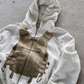 'LOST ARCHIVES' HEAVYWEIGHT BOXY ZIPUP HOODIE — White — additional product view