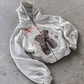 'SCRAPBOOK OF AMERICA' HEAVYWEIGHT BOXY ZIPUP HOODIE — White — additional product view