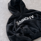 'ARCHIVE9' 500G HEAVYWEIGHT HOODIE — Black — additional product view