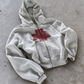 'JULY1974' HEAVYWEIGHT BOXY ZIPUP HOODIE — White — additional product view