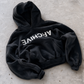 'ARCHIVE9' 500G HEAVYWEIGHT HOODIE — Black — additional product view