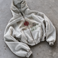 'JAPAN' HEAVYWEIGHT BOXY ZIPUP HOODIE — White — additional product view