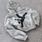 'FALLING' HEAVYWEIGHT BOXY ZIPUP HOODIE — White — additional product view