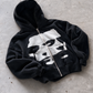 'ALTER-EGO' HEAVYWEIGHT BOXY ZIPUP HOODIE — Black — additional product view
