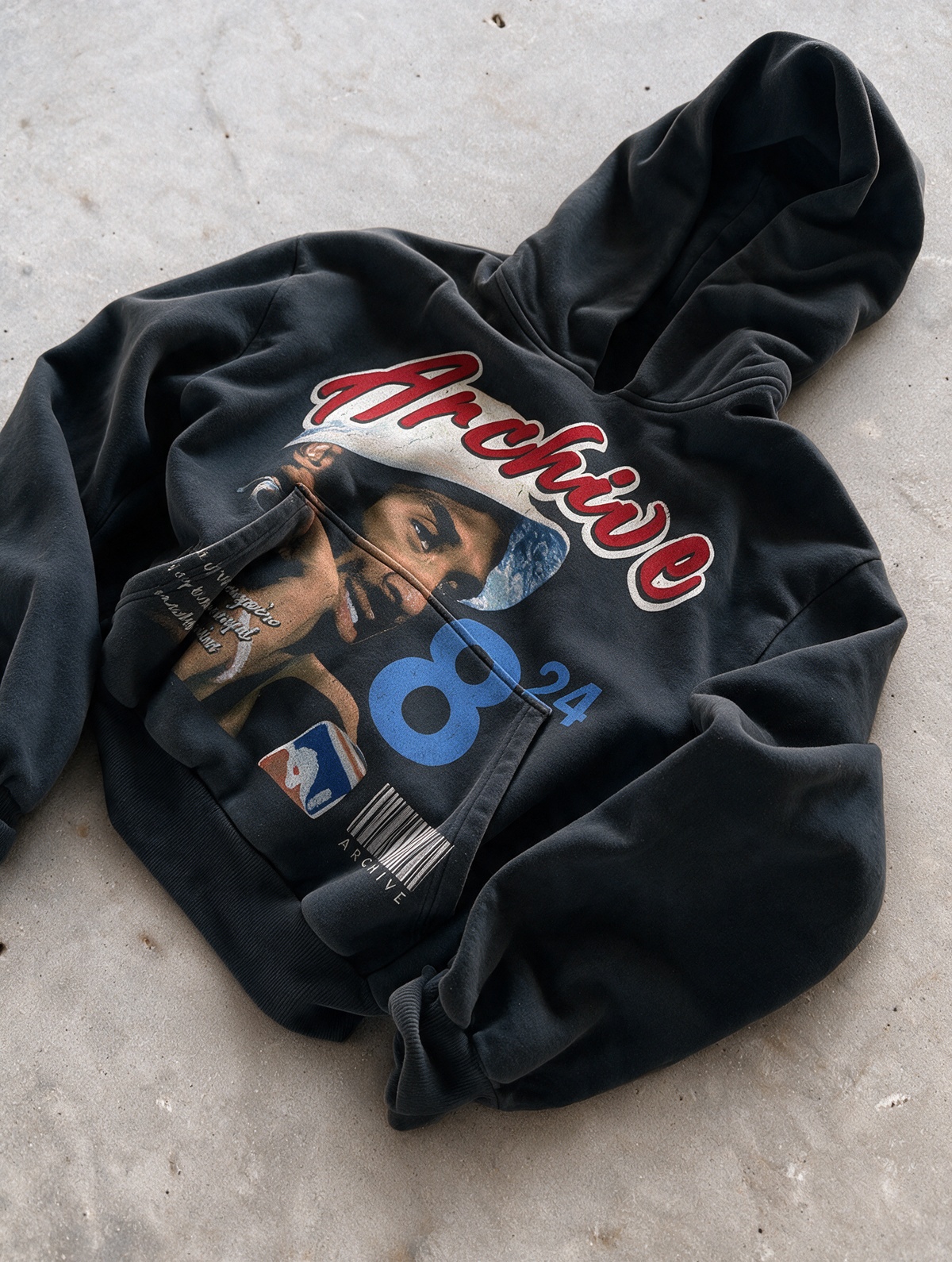 'MAMBA ARCHIVE' 500G HEAVYWEIGHT HOODIE — Black — additional product view