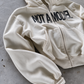 'NOT A MODEL' HEAVYWEIGHT BOXY ZIPUP HOODIE — Tan — additional product view