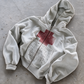 'JULY1974' HEAVYWEIGHT BOXY ZIPUP HOODIE — White — additional product view