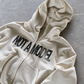 'NOT A MODEL' HEAVYWEIGHT BOXY ZIPUP HOODIE — Tan — additional product view