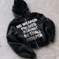 'NO WEAPON FORMED' HEAVYWEIGHT BOXY ZIPUP HOODIE — Black — additional product view
