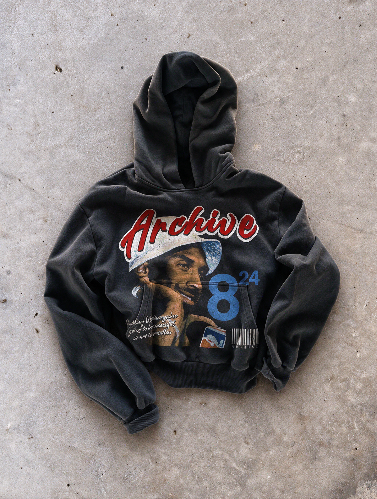 'MAMBA ARCHIVE' 500G HEAVYWEIGHT HOODIE — Black — additional product view