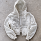 'MATRIX' HEAVYWEIGHT BOXY ZIPUP HOODIE — White — additional product view