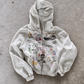'GRAFFITI DREAMS' HEAVYWEIGHT BOXY ZIPUP HOODIE — White — additional product view