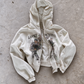 'LOST ARCHIVE II' HEAVYWEIGHT BOXY ZIPUP HOODIE — White — additional product view