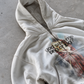 'SAVE ME' HEAVYWEIGHT BOXY ZIPUP HOODIE — White — additional product view