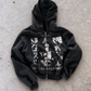 'HIDDEN ARCHIVES' HEAVYWEIGHT BOXY ZIPUP HOODIE — Black — additional product view