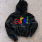 'DO YOU CREATE?' HEAVYWEIGHT BOXY ZIPUP HOODIE — Black — additional product view
