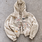 'GRAFFITI DREAMS' HEAVYWEIGHT BOXY ZIPUP HOODIE — Tan — additional product view