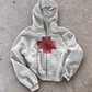 'JULY1974' HEAVYWEIGHT BOXY ZIPUP HOODIE — White — additional product view