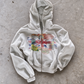 'STAMPS' HEAVYWEIGHT BOXY ZIPUP HOODIE — White — additional product view