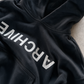 'ARCHIVE9' 500G HEAVYWEIGHT HOODIE — Black — additional product view