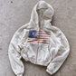 'CLASSIFIED' HEAVYWEIGHT BOXY ZIPUP HOODIE — White — additional product view