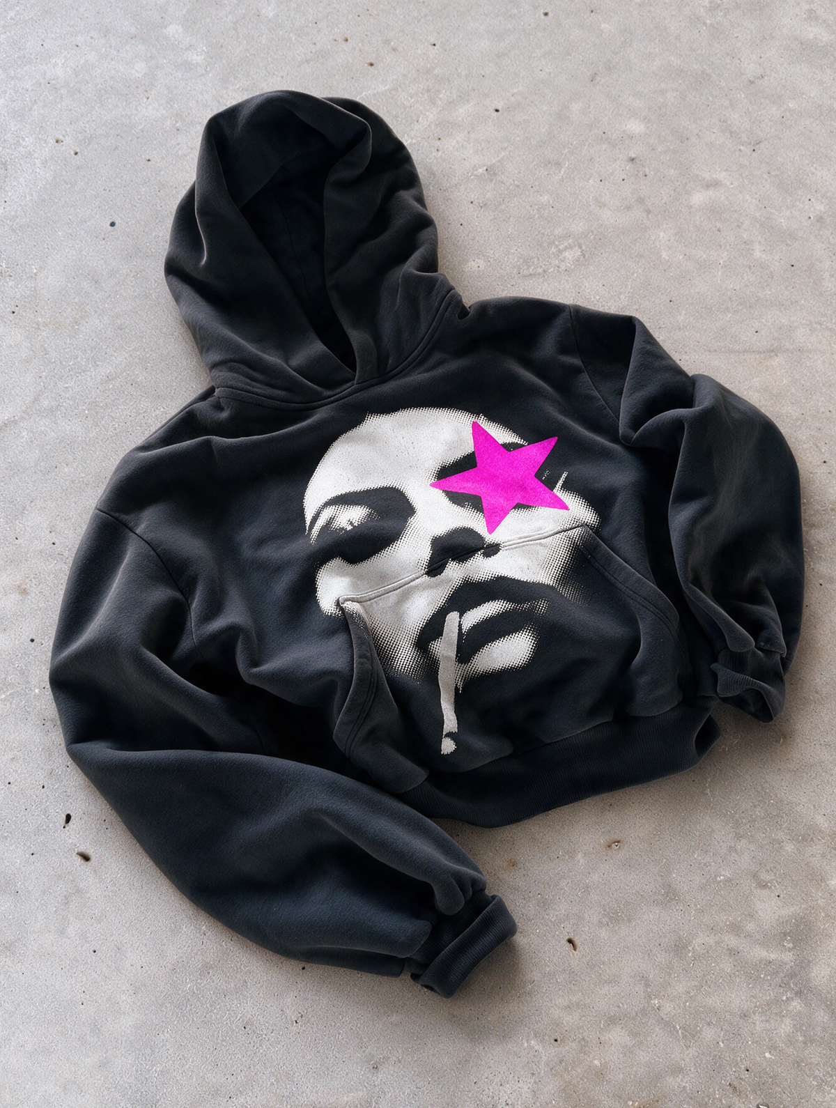 'LOST STAR' 500G HEAVYWEIGHT HOODIE — Pink — additional product view
