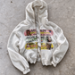 'HOTLINE' HEAVYWEIGHT BOXY ZIPUP HOODIE — White — additional product view