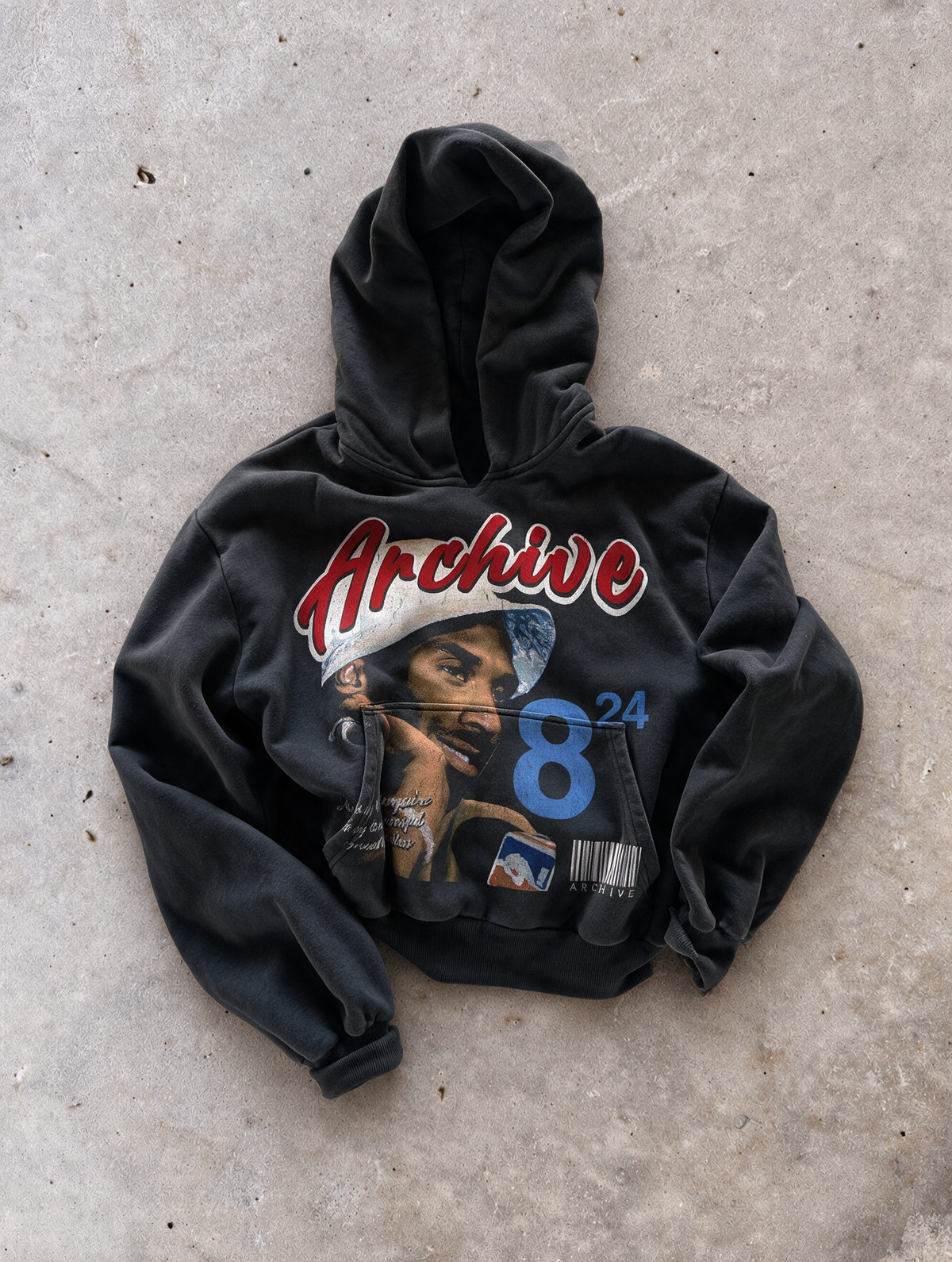 'MAMBA ARCHIVE' 500G HEAVYWEIGHT HOODIE — Black — additional product view