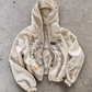 'GRAFFITI DREAMS' HEAVYWEIGHT BOXY ZIPUP HOODIE — Tan — additional product view