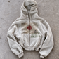 'JAPAN' HEAVYWEIGHT BOXY ZIPUP HOODIE — White — additional product view