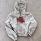 'JULY1974' HEAVYWEIGHT BOXY ZIPUP HOODIE — White — additional product view