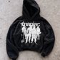 'MANIAC' 500G HEAVYWEIGHT HOODIE — Black — additional product view