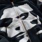 'ALTER-EGO' HEAVYWEIGHT BOXY ZIPUP HOODIE — Black — additional product view