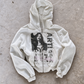 'ART!' HEAVYWEIGHT BOXY ZIPUP HOODIE — White — additional product view