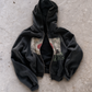 'JAPAN' HEAVYWEIGHT BOXY ZIPUP HOODIE — Black — additional product view